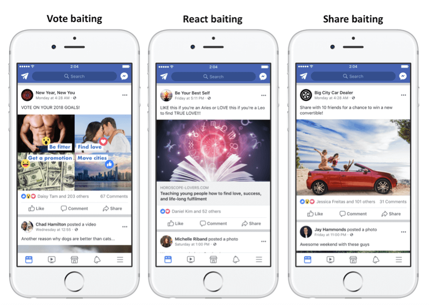 engagement-bait-facebook post penalizados por facebook