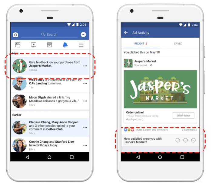 los usuarios pueden valorar los anuncios de facebook