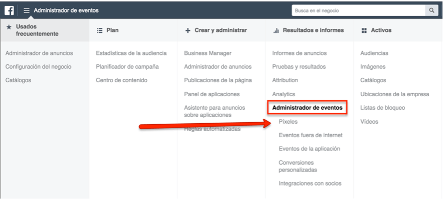 como encontrar la sección pixeles