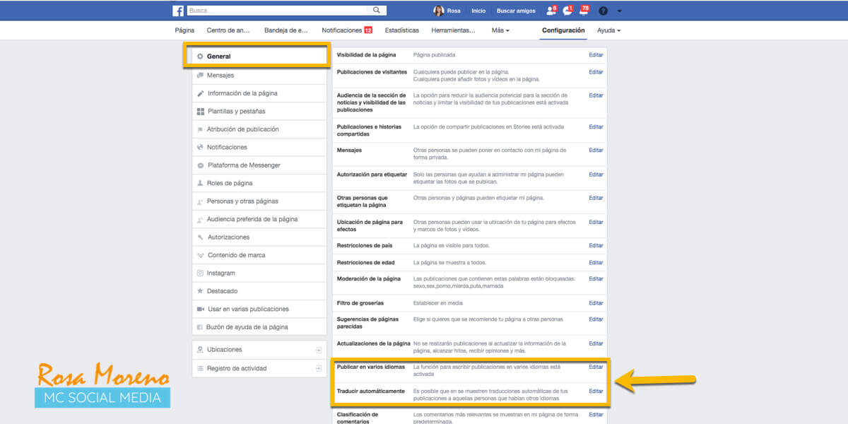 como crear anuncio publicitario facebook varios idiomas campañas facebook ads configuracion general publicar varios idiomas