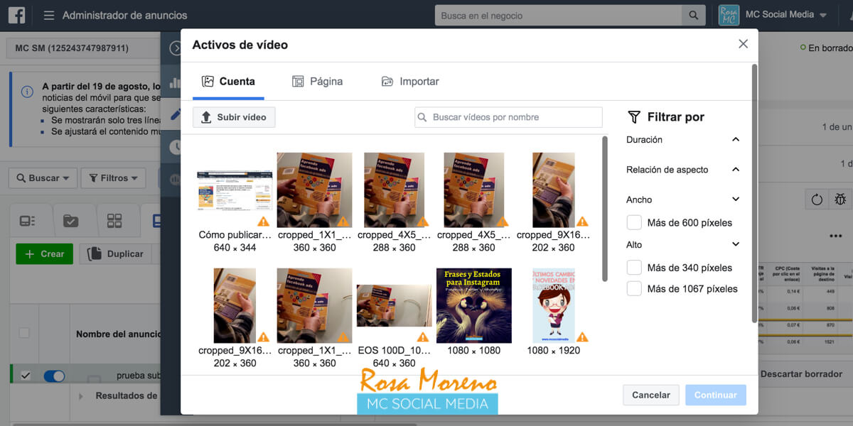 como poner subtitulos videos subidos facebook administrador anuncios facebook nivel anuncio formato activos de video