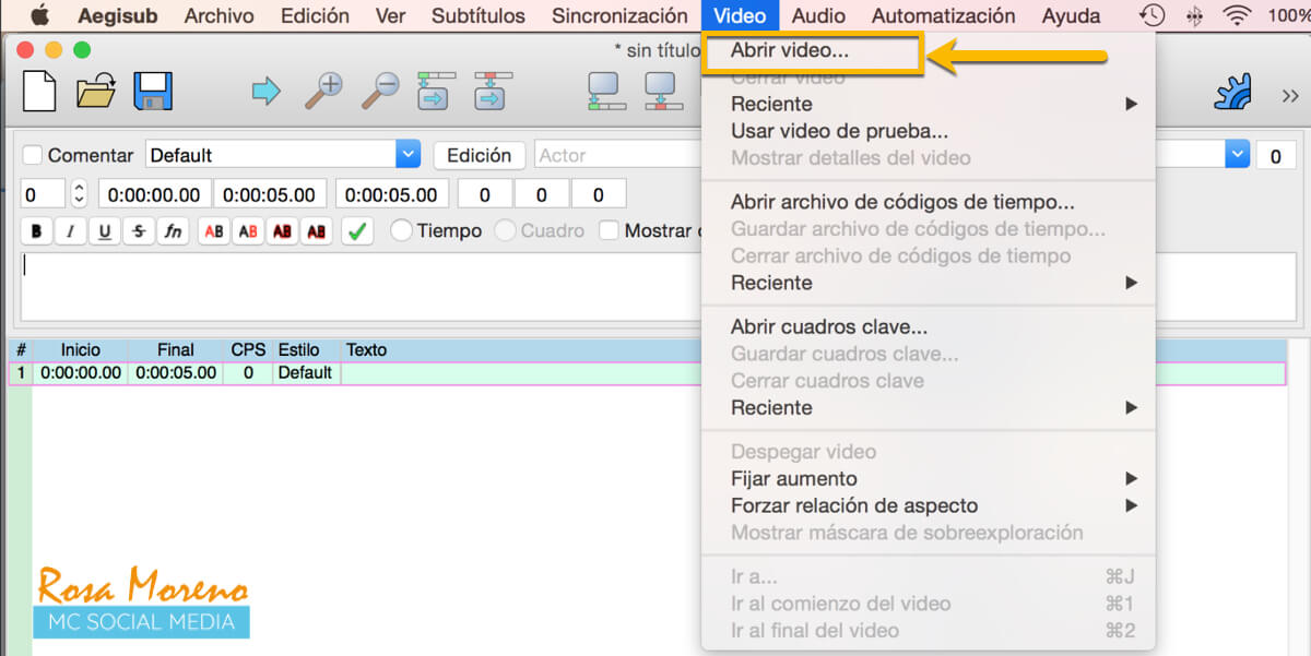 como poner subtitulos videos subidos facebook aegisub programa subtitular primero subir video