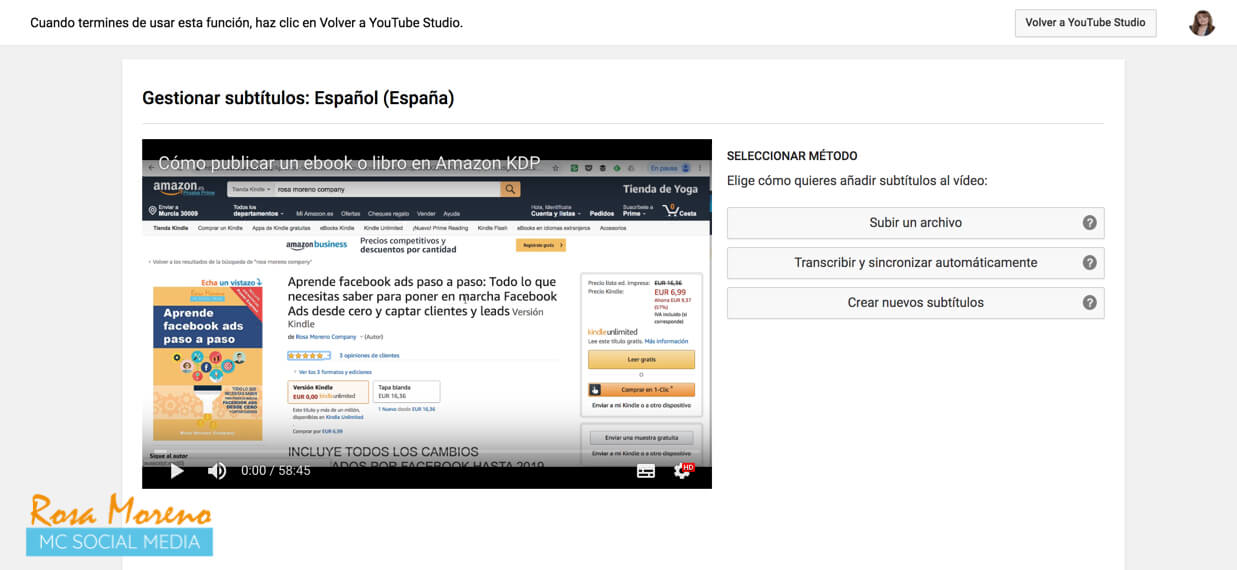 como poner subtitulos videos subidos facebook crear subtitulos YouTube de forma manual