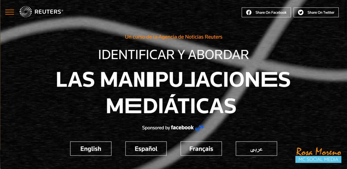 Curso gratuito online identificar Fake News Deepfakes ofrecido por Facebook Reuters curso para detectar informacion no veridica
