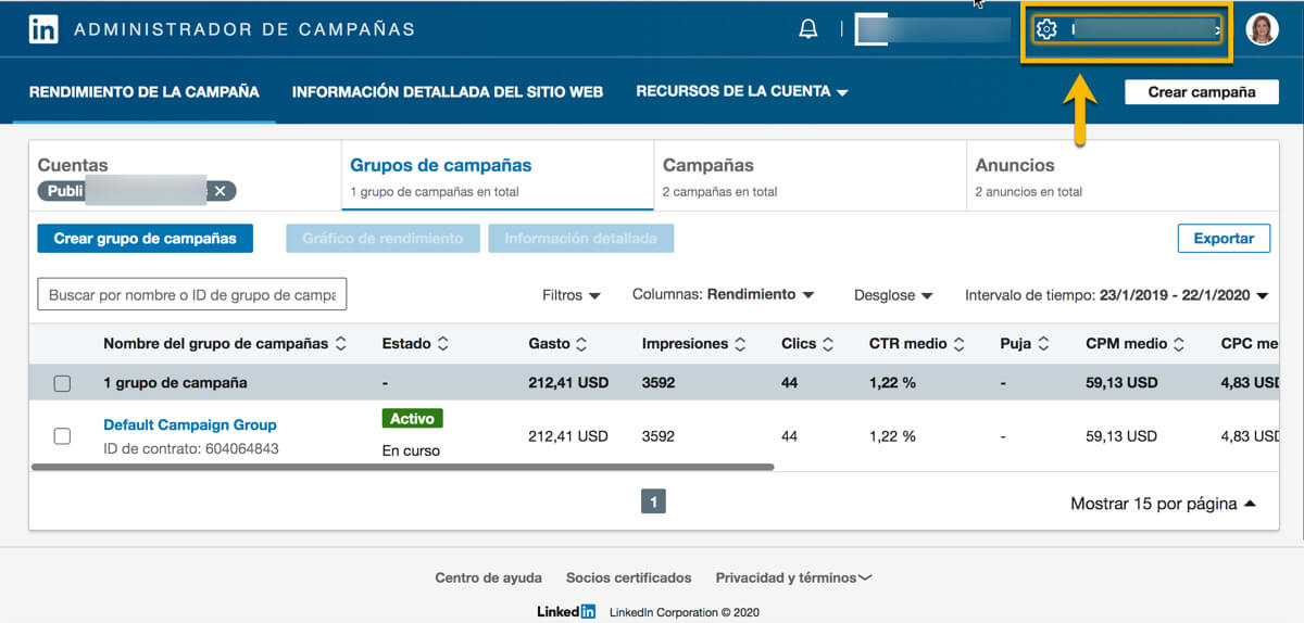 como-hacer-publicidad-con-linkedin-ads-seleccionar-configuracion-cuenta-linkedin-ads como hacer publicidad con linkedin ads seleccionar configuracion cuenta linkedin ads