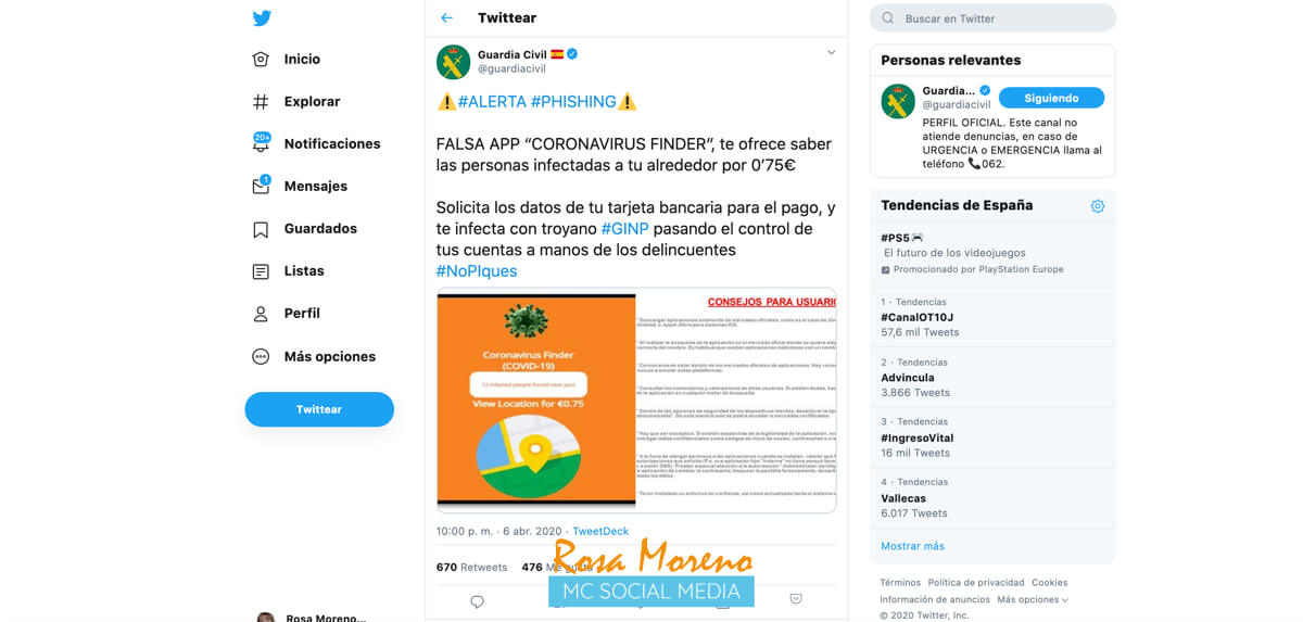 ciberestafas listado delitos informaticos como evitarlos falsas apps moviles coronavirus